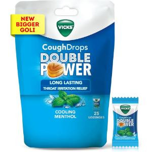 Vicks Cough Drops Double Power Cooling Menthol 25 Drops