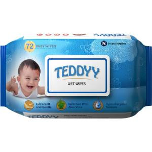 Teddy Wet Wipes 72 Baby Wipes