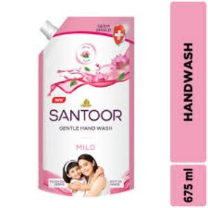 Santoor Gentle H/W Mild Lotus & Tulasi 675Ml