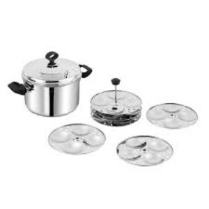 Vinod Ss Cooker With 4 Idli Plates Idc4