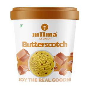 Milma Butterscotch Ice Cream Tub 1Ltr