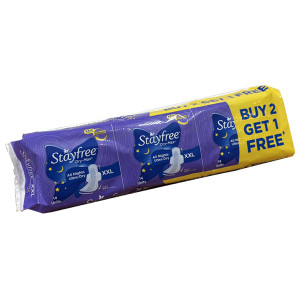 Stayfree Dry Max All Night Ultra Dry Xxl 14 N  Buy 2 Get 1 Free