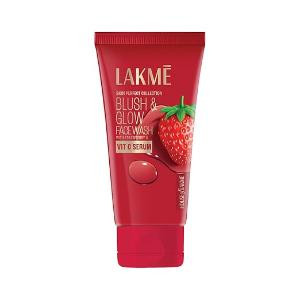 Lakme Blush & Glow Face Wash Gel Strawberry Vit-C Serum 100Gm