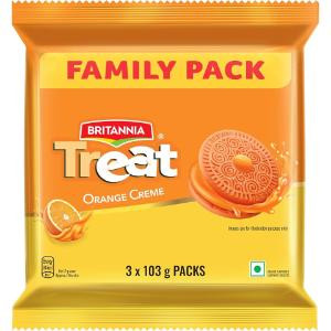 Britannia Treat Orange Creame 3 X 103Gm Packs