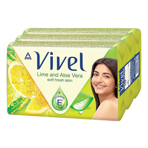 Vivel Lime & Aloe Vera Bath Soap 3*150Gm
