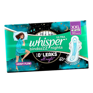 Whisper Bindazz Ultra Nights Heavy Flowxxl 317Mm 30 Pads