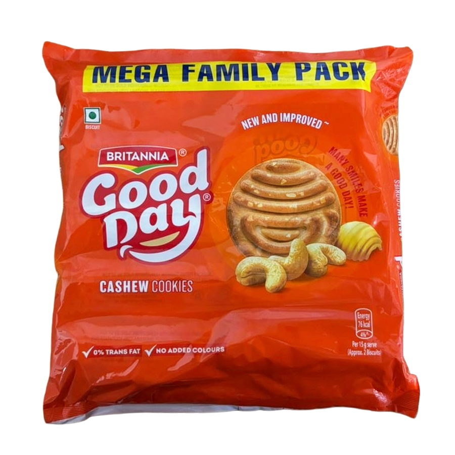 Britannia Good Day Cashew Cookies Mega Family Pack  905Gm(10Pks*90.5G)
