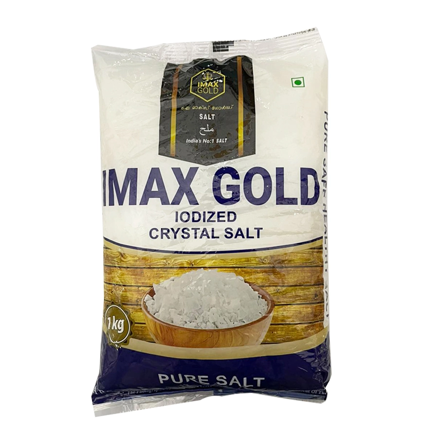 Imax gold iodized crystal salt 1 kg