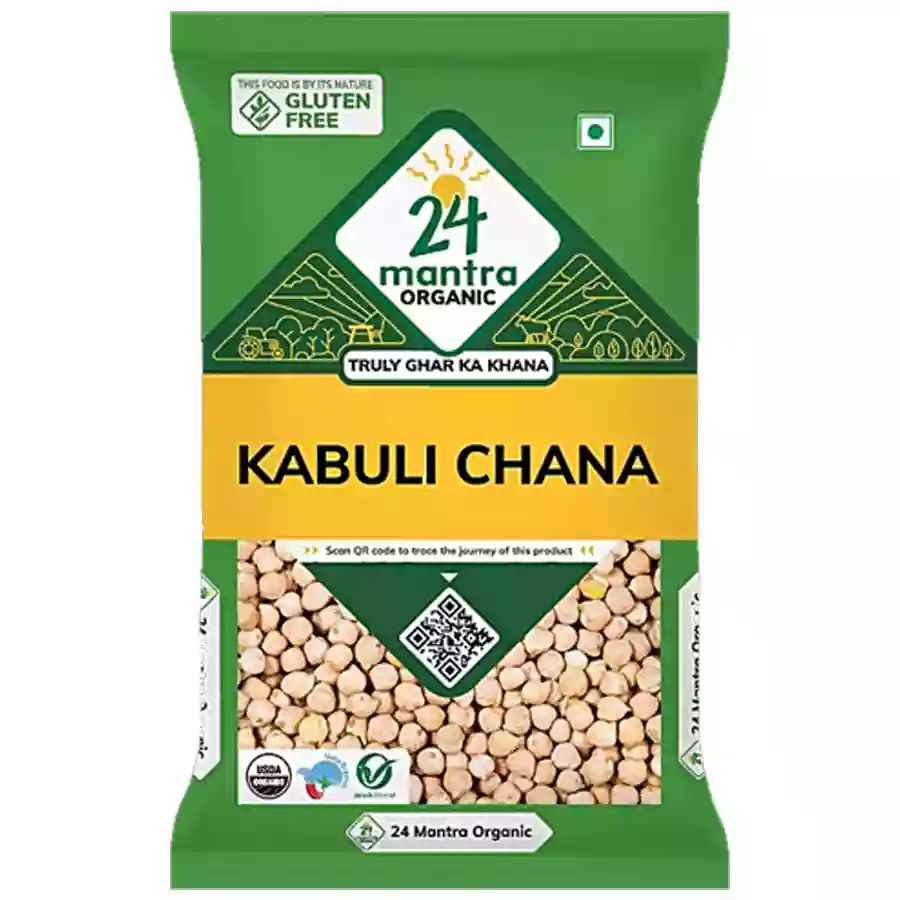 24 Mantra Organic Kabuli Chana 500 Gms
