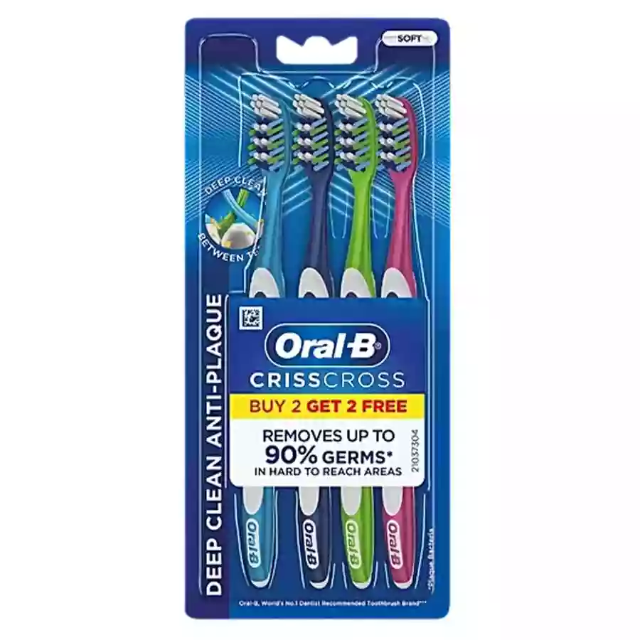 Oral B Crisscross Anti-Plaque Soft Buy 2 Get 2