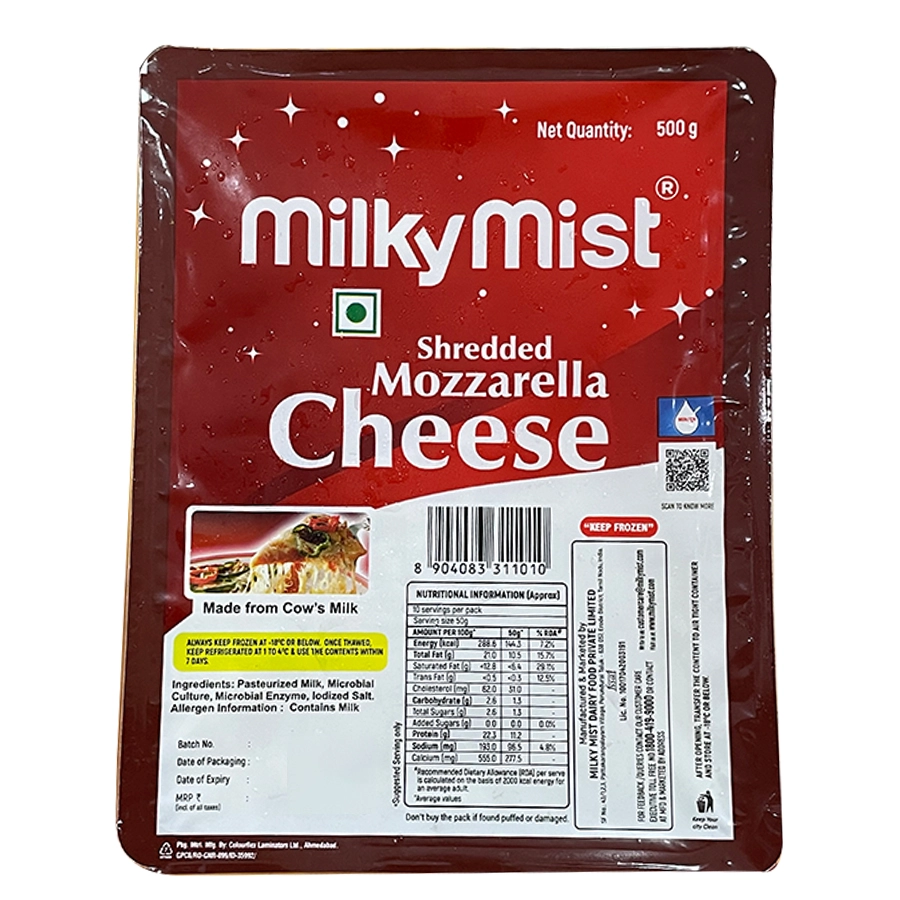Milkymist shred mozare cheese 500gm