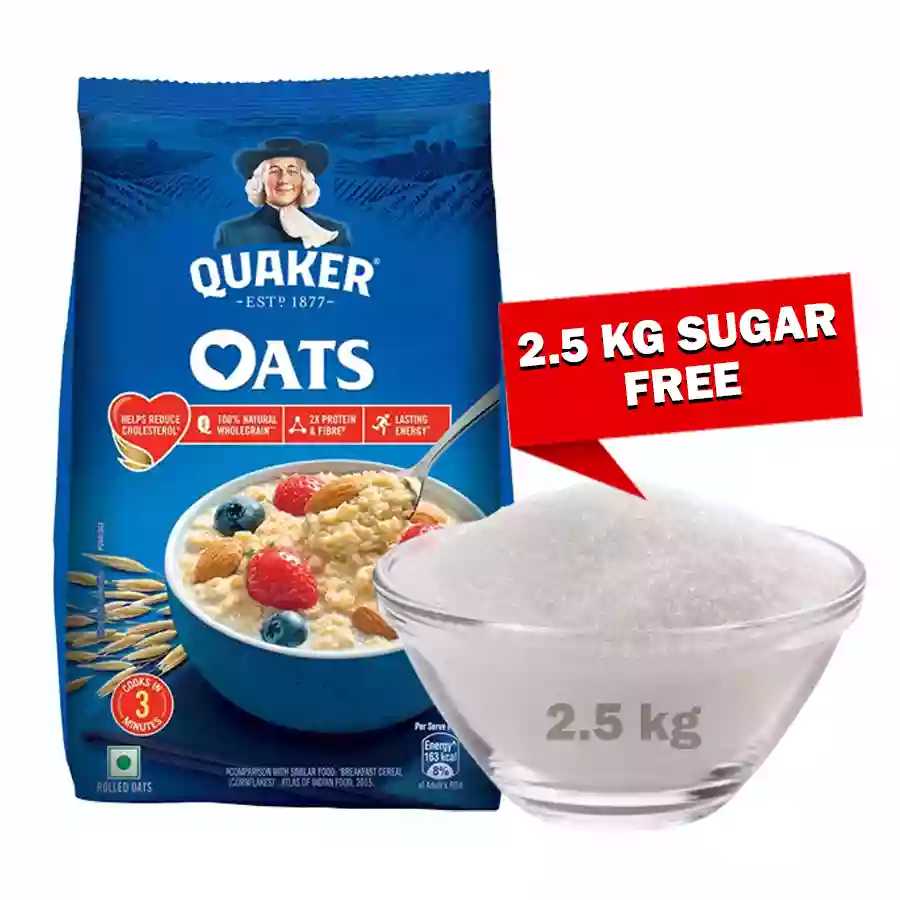 Quaker Oats 1.5 Kg + Sugar 2.5Kg Free