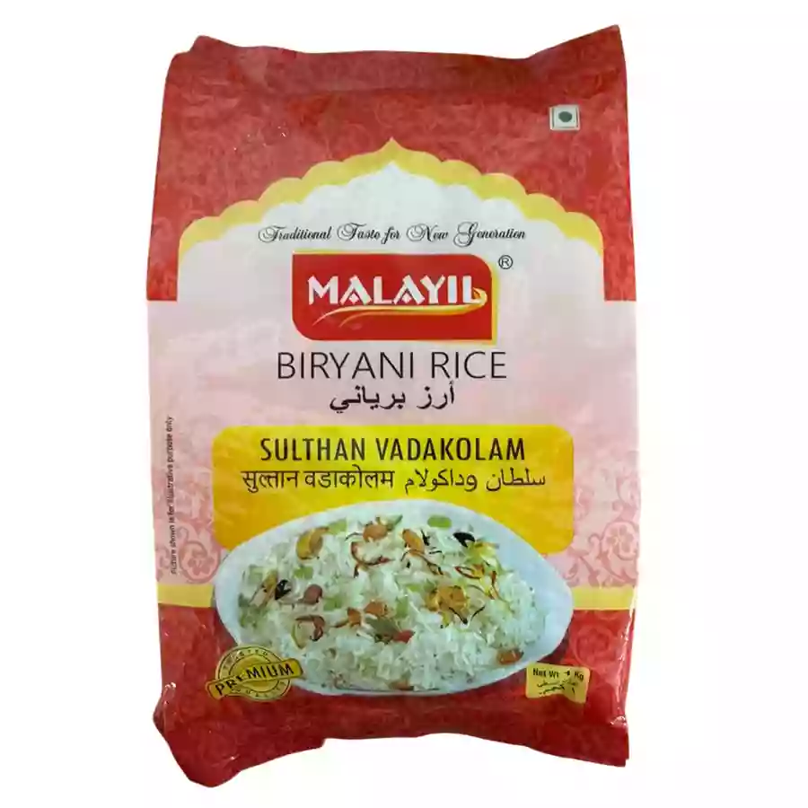 Malayil Biriyani Rice Sulthan Vadakolam 1Kg (Buy 1 Get 1 Free)