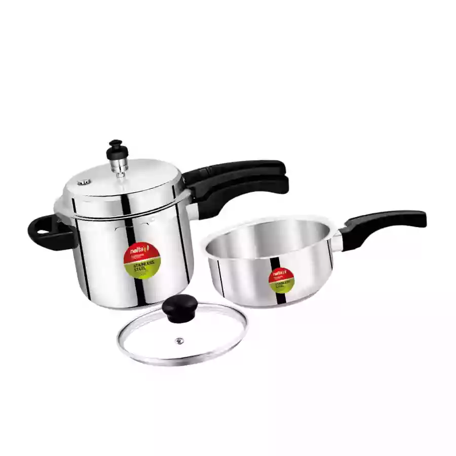 Nolta Hamaara Ss Pressure Cooker 5L+3L Combo Set
