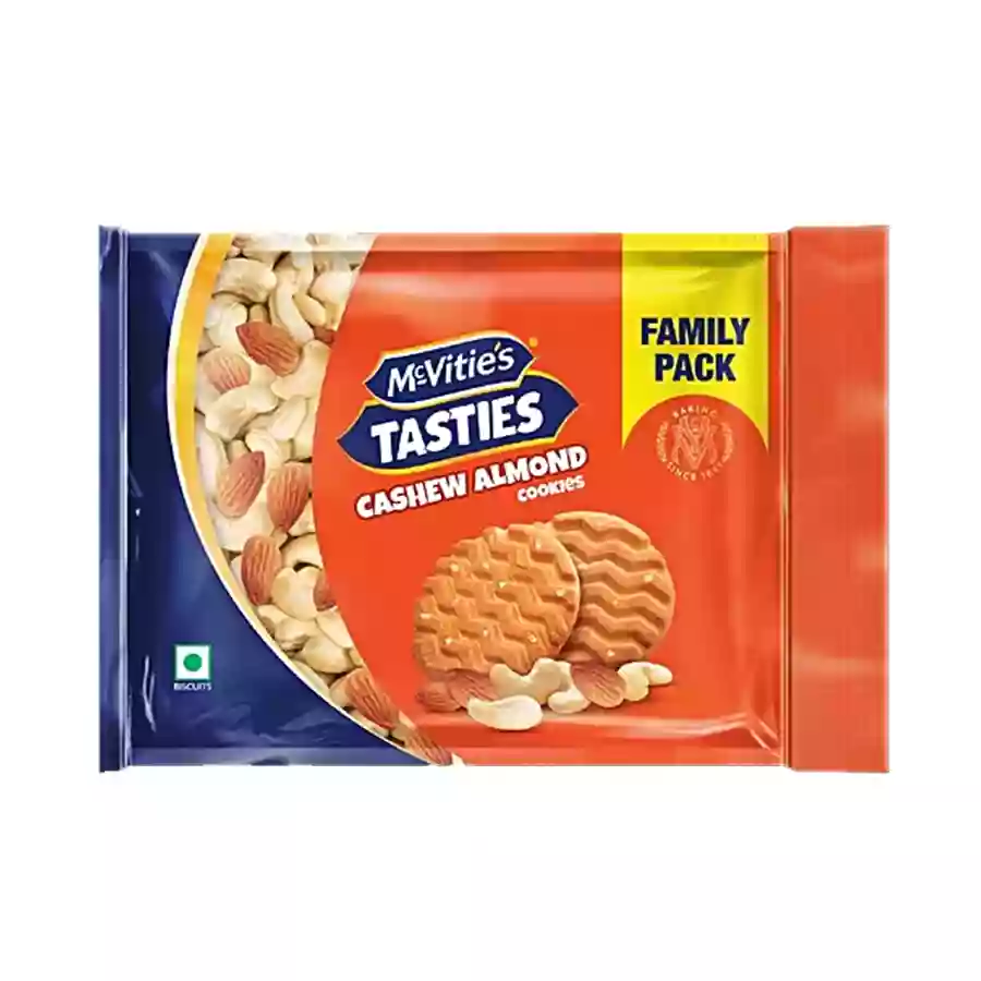 Mcvities Tasties Cashew Almond Cookies Family Pack 560Gm (70G*8Packs)