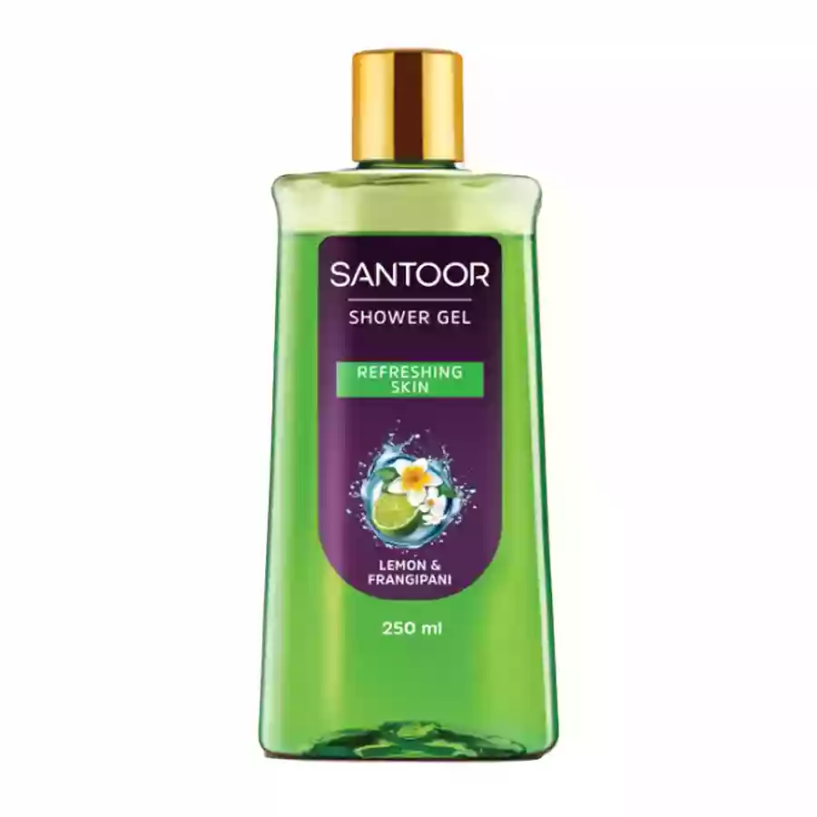Santoor Shower Gel Refreshing Skin Lemon & Fragipani 250Ml