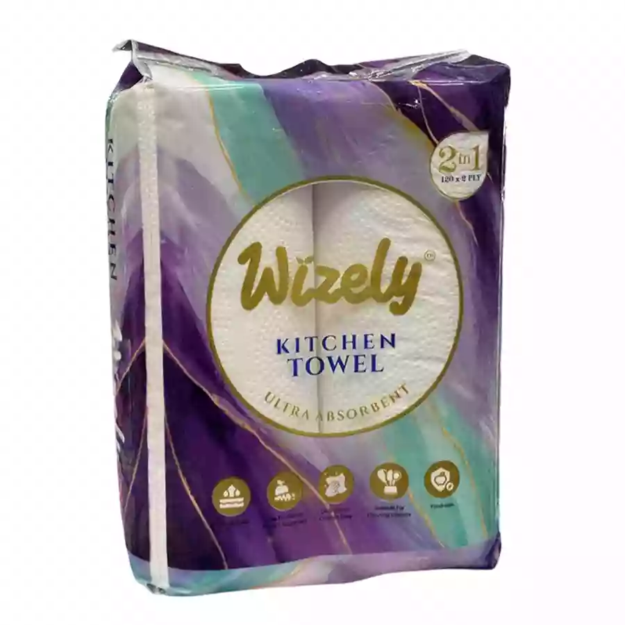 Wizelly Kitchen Towel 2 Roll * 2 Ply Buy 2 Get 1 Free