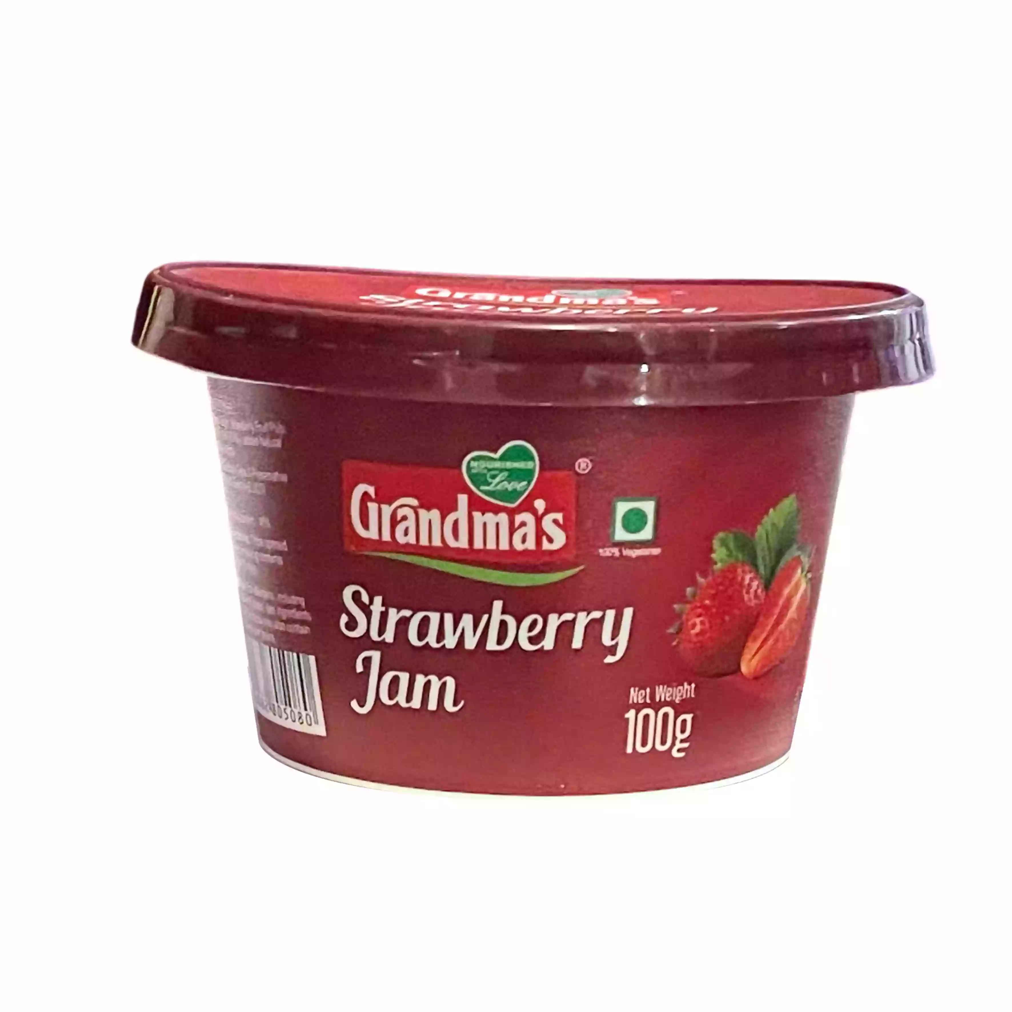 Grandma'S Strawberry Jam Cup 100Gm