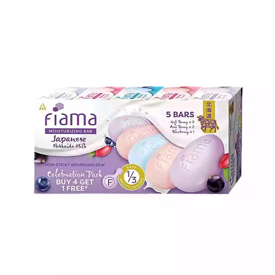 Fiama Japanese Hokkaido Milk Celebration Pack Buy4 Get1 Free 5*125Gm