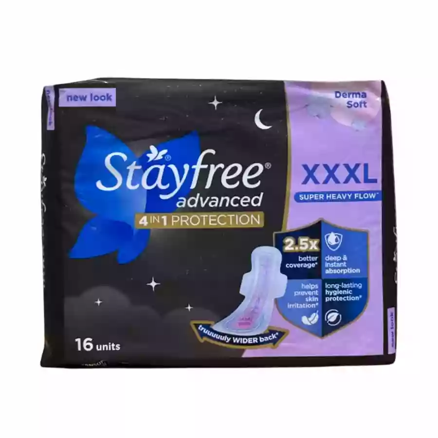 Stayfree Advanced 4In1 Protection Xxxl 16 Units