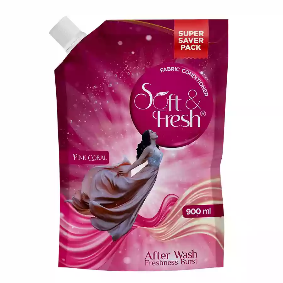 Soft & Fresh Fabric Conditioner Pink Coral 900Ml Pouch