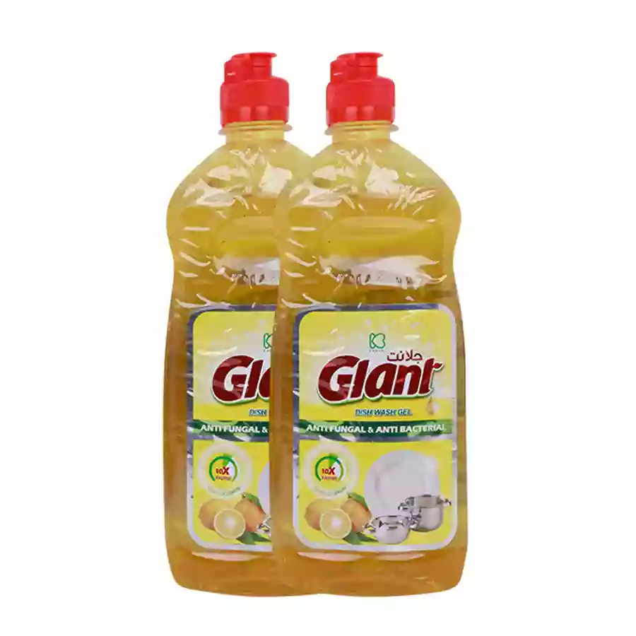 Glant Dish Wash Gel Anti Fungal & Anti Bacterial 500Ml*2