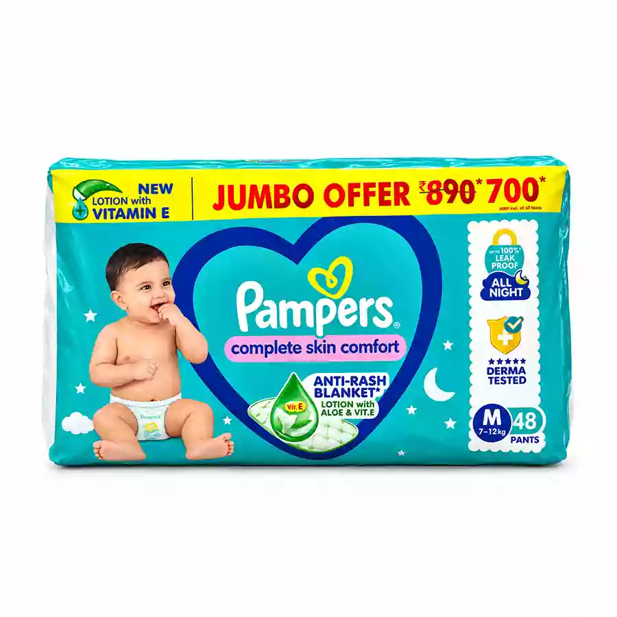 Pampers All-Rounder Lotion With Aloe M-48 Pants 7-12 Kg